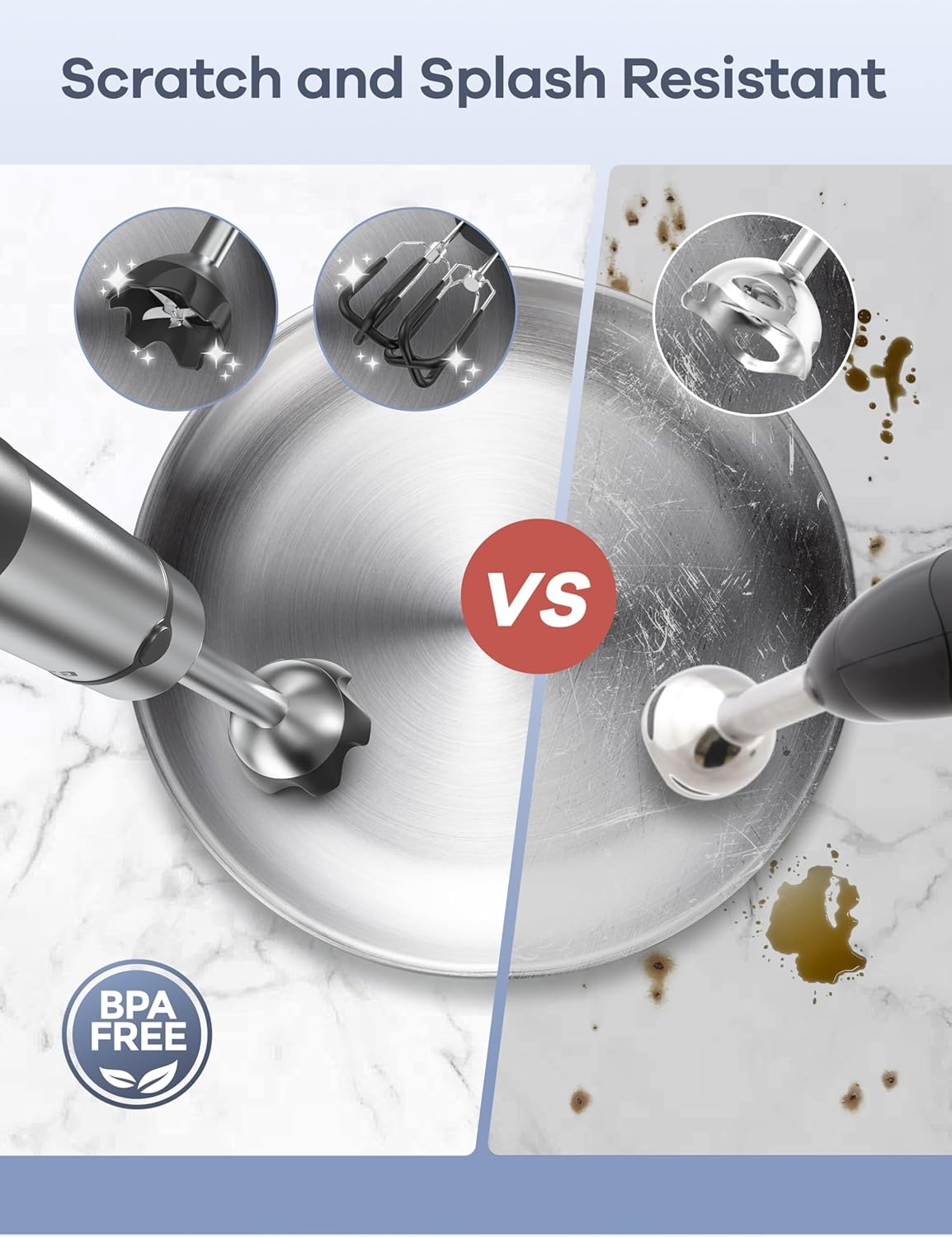 image:imageGaniza Immersion Blender Max 1200W Heavy Duty Hand Blender with Time Display amp Variable Speed Trigger 9in1 Electric Handheld Mixer with Chopper Whisk Frother Beaker Ideal for Soup Puree Smoothies